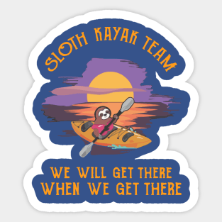 sloth kayak team2 Sticker